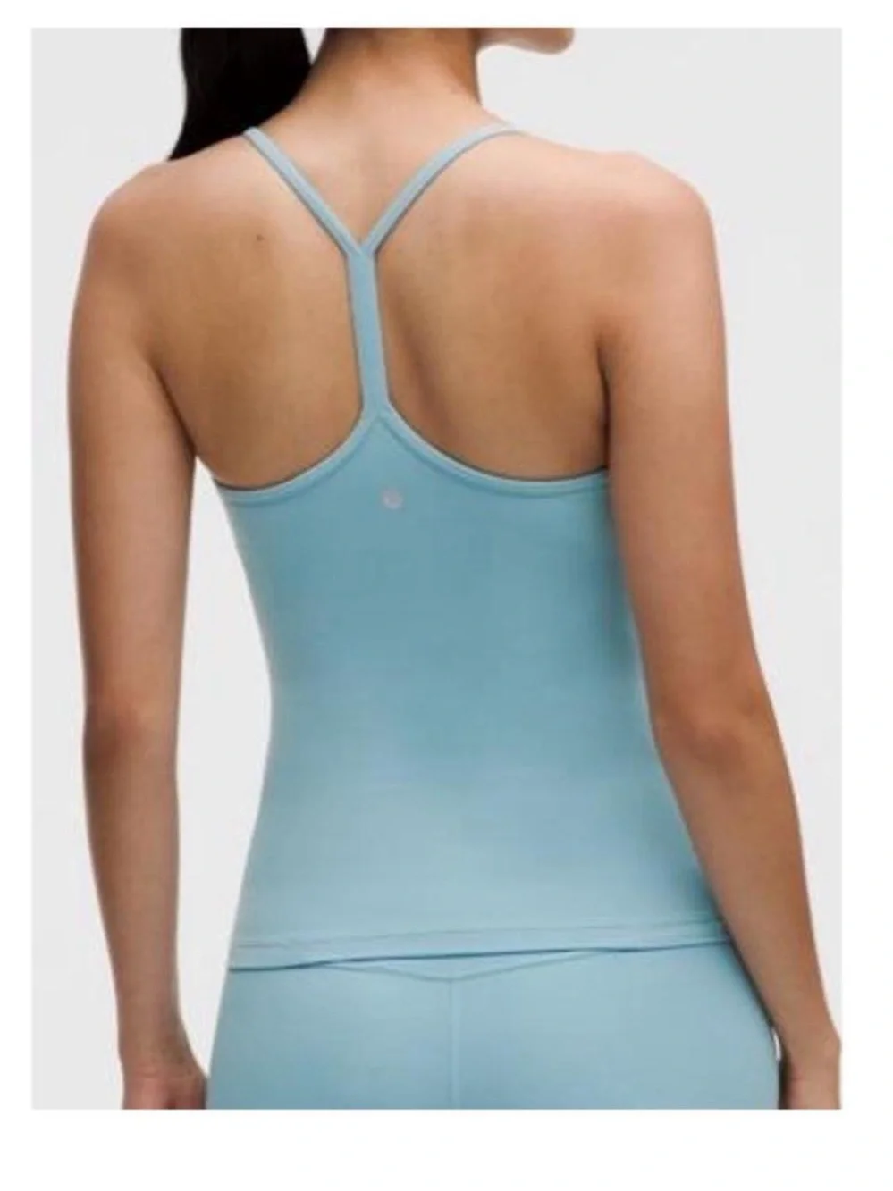 lululemon Women’s Flow Y Tank in Seaform Color. Light Support B/C Cup — Size S
